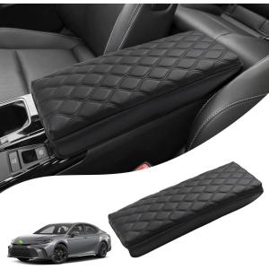 imageAutorder Center Console Cover for Toyota Sienna 20212025 2026 Accessories Memory Foam Armrest Cushion with AntiScratch Leather Protector Covers Black25 Camry Armrest Cushion