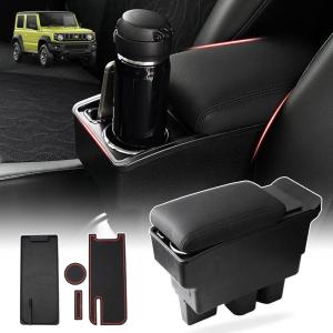 imageAutorder Center Console Storage Box for Suzuki Jimny JB64WJB74W 20182025 Accessories Armrest Box Replacement with Cup Holder Insert