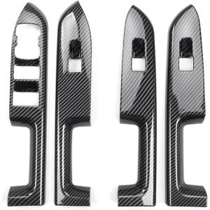imageAutorder Custom Fit for Accessories Ford Bronco Sport 2021 2022 2023 2024 2025 Carbon Fiber Interior Trim Car Window Switch Panel Covers 4Pcs