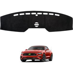 imageCartist Dashboard Cover Mat for 20152020 2021 2022 Ford Mustang Accessories Dash Cover Flannel Dash Mat Sunshade Glare UV Rays Protector Not Fit Mache