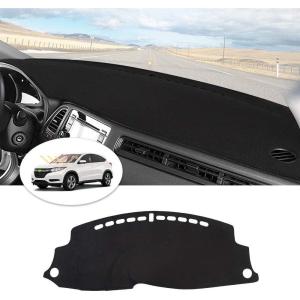 imageCartist Dashboard Cover Mat for 20162021 2022 Honda HRV HRV Accessories Dash Cover Flannel Dash Mat Sunshade Glare UV Rays Protector