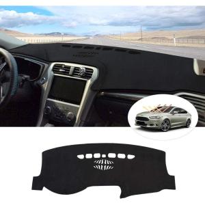 imageCartist Dashboard Cover Mat for 20132018 2019 2020 Ford Fusion Accessories Dash Cover Flannel Dash Mat Sunshade Glare UV Rays Protector