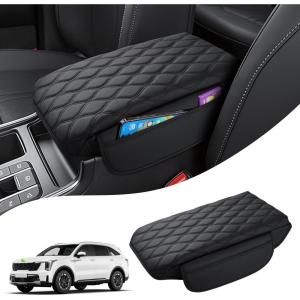imageAutorder Center Console Cover for 2023 2024 2025 Kia Sportage Accessories Armrest Cover AntiScratch Middle Console Pad Leather Armrest Protector20212026 Kia Sorento