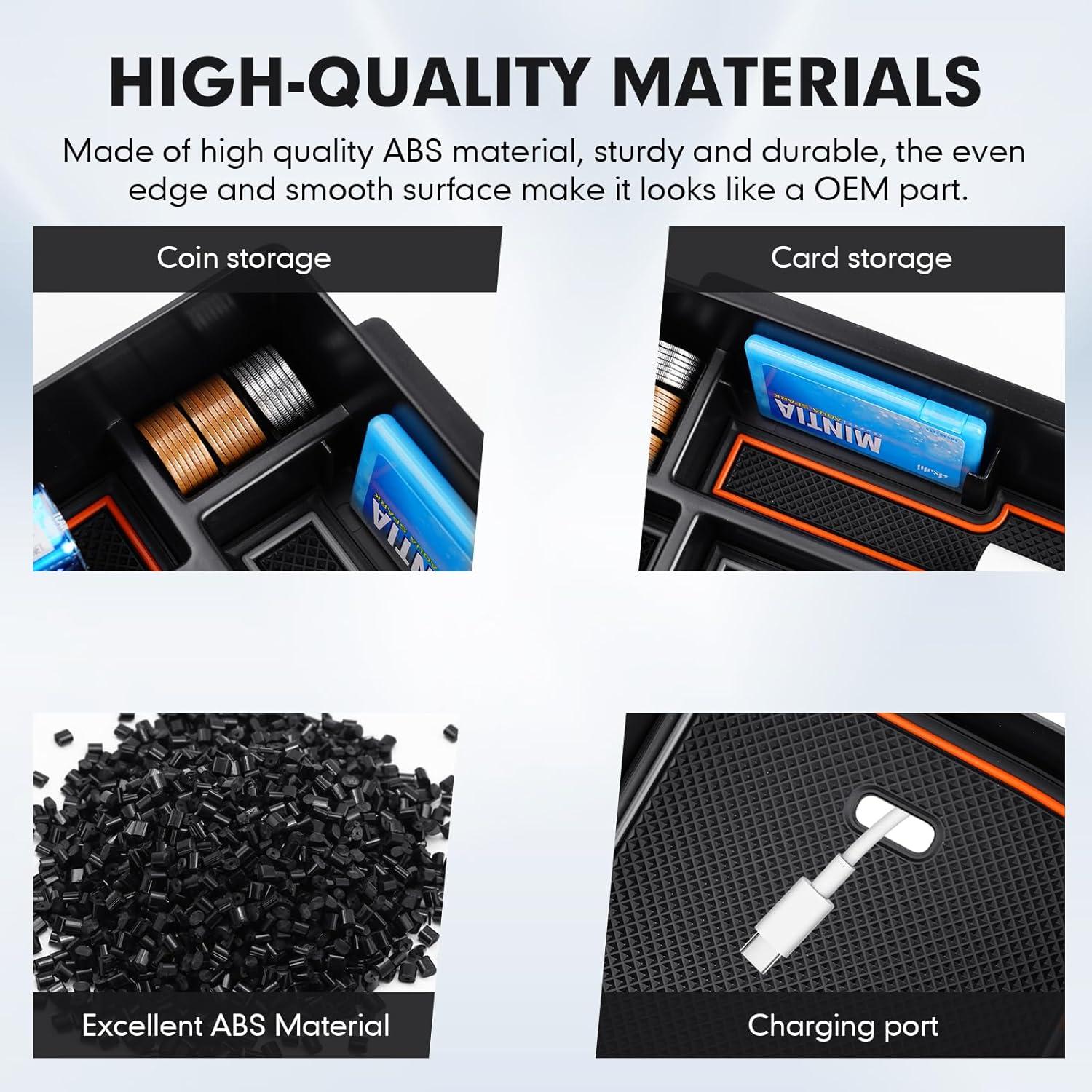 imageAutorder Center Console Organizer for 2021 2022 2023 2024 Toyota Venza Accessories Armrest Storage Box Secondary Insert Tray with 2 Color Mats20102024 Toyota 4Runner 2PCS