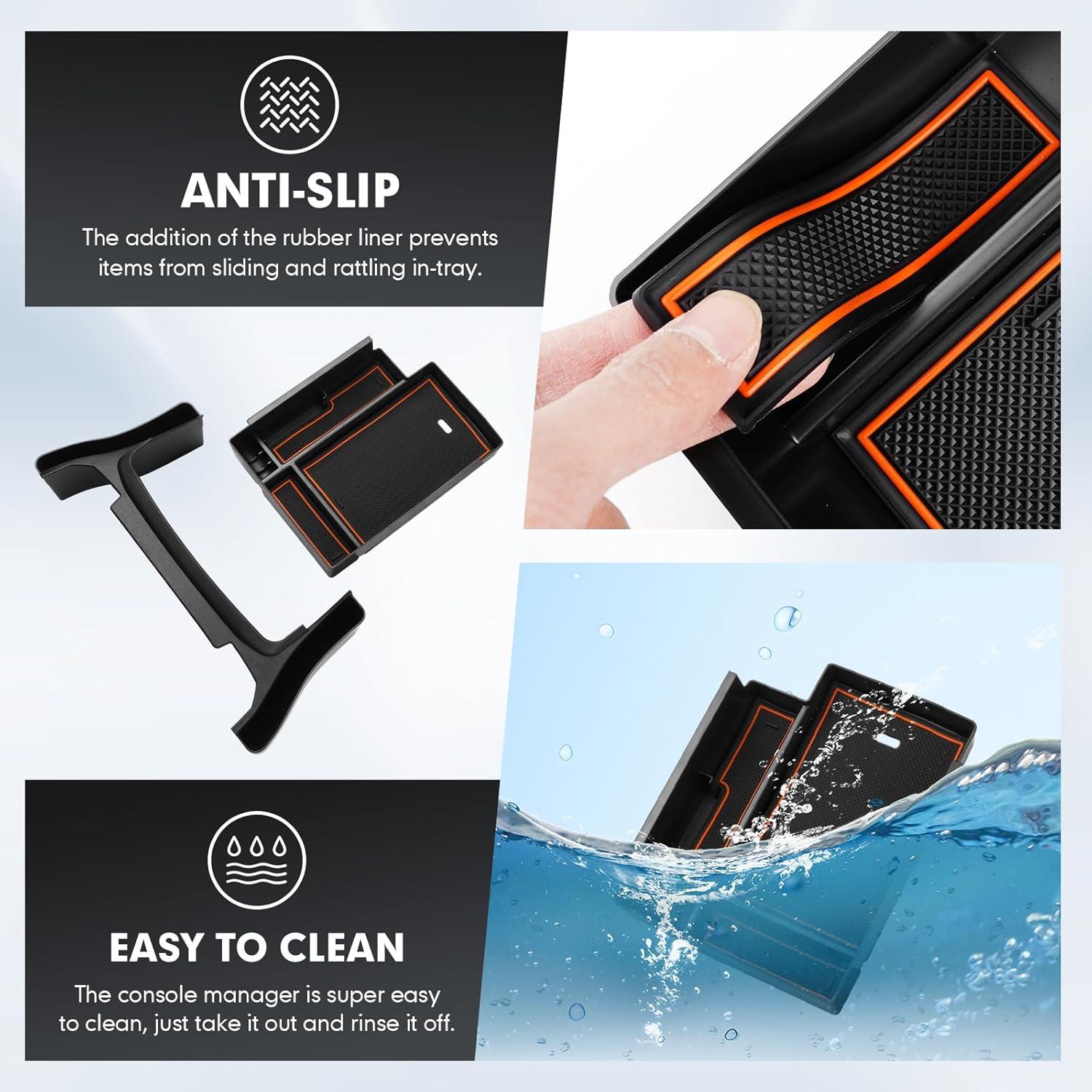 imageAutorder Center Console Organizer for 2021 2022 2023 2024 Toyota Venza Accessories Armrest Storage Box Secondary Insert Tray with 2 Color Mats20102024 Toyota 4Runner 2PCS