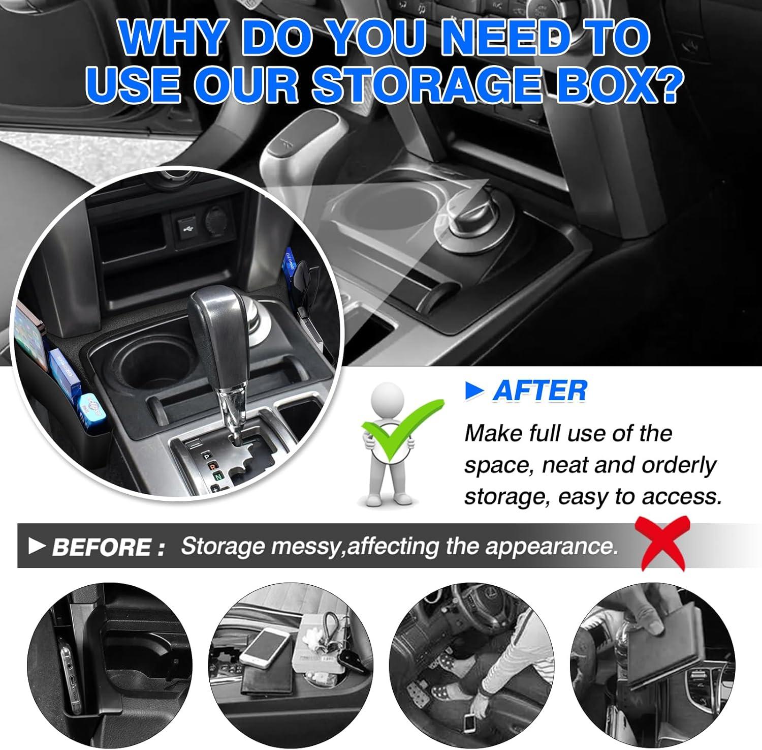 imageAutorder Center Console Organizer for 2021 2022 2023 2024 Toyota Venza Accessories Armrest Storage Box Secondary Insert Tray with 2 Color Mats20102024 Toyota 4Runner