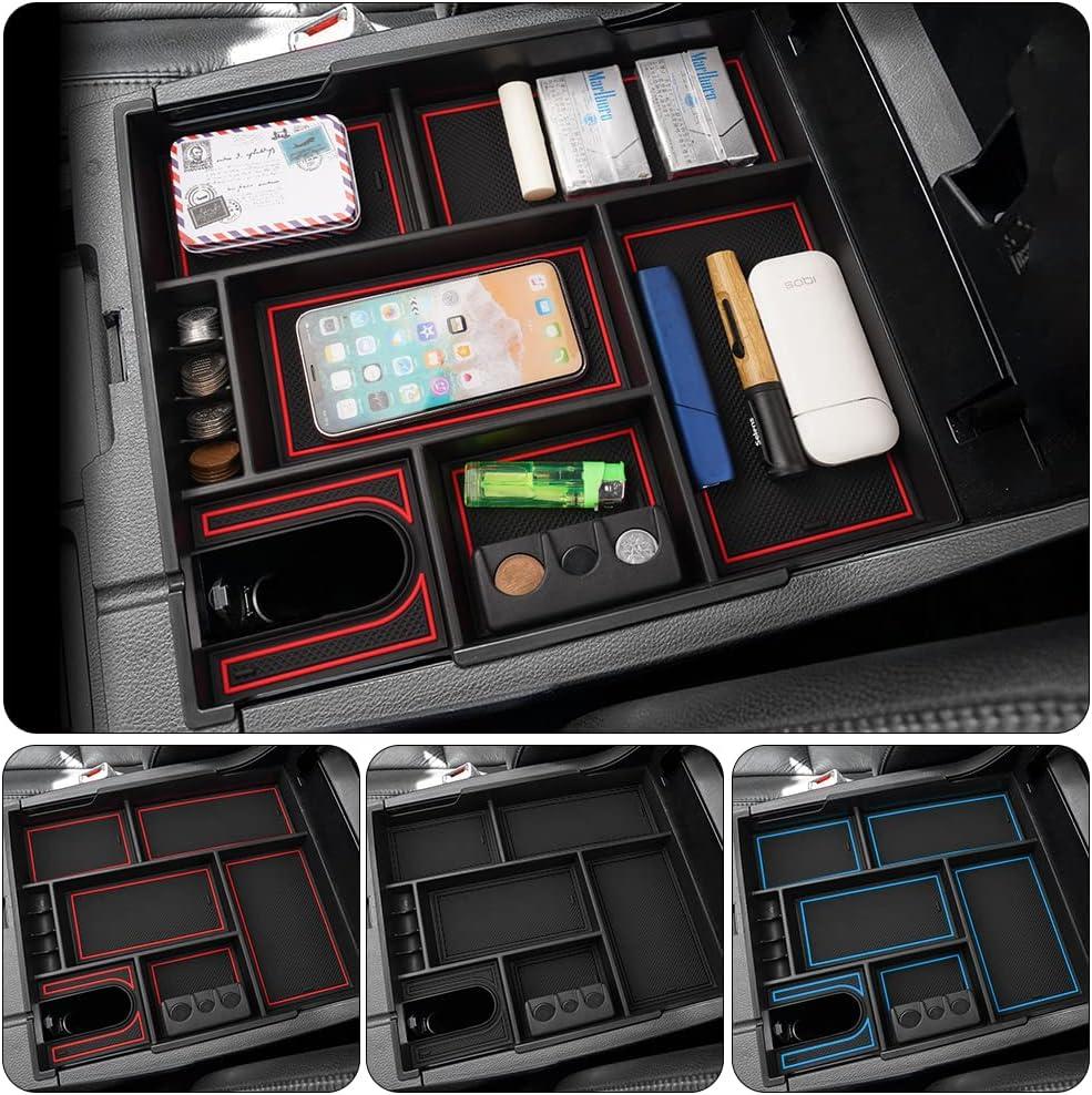 imageAutorder Center Console Organizer for 2021 2022 2023 2024 Toyota Venza Accessories Armrest Storage Box Secondary Insert Tray with 2 Color Mats20142021 Toyota Tundra