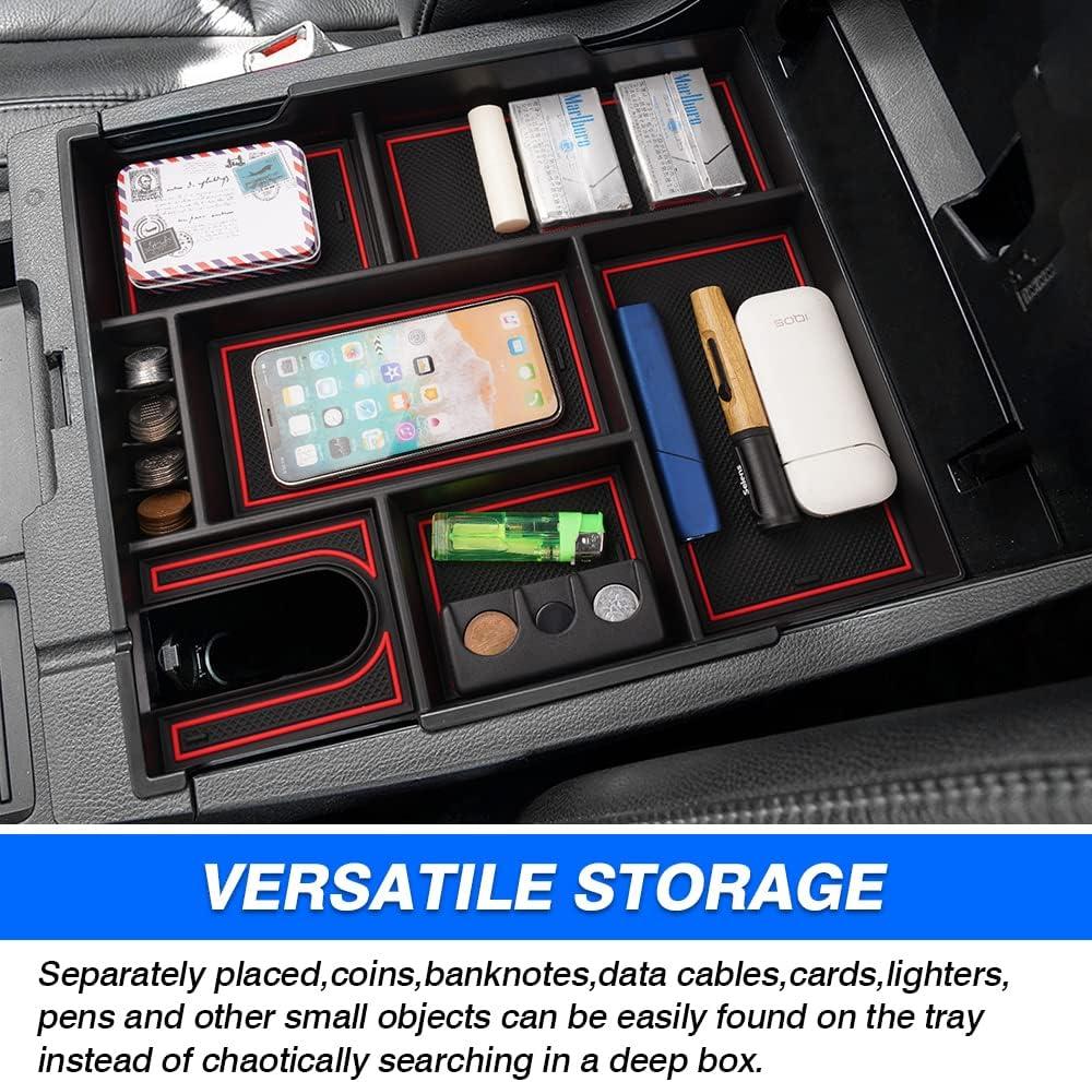 imageAutorder Center Console Organizer for 2021 2022 2023 2024 Toyota Venza Accessories Armrest Storage Box Secondary Insert Tray with 2 Color Mats20142021 Toyota Tundra
