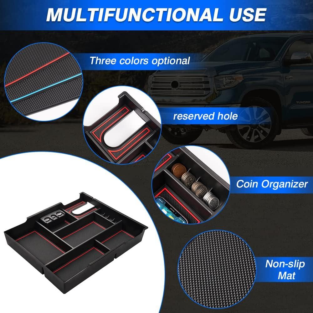 imageAutorder Center Console Organizer for 2021 2022 2023 2024 Toyota Venza Accessories Armrest Storage Box Secondary Insert Tray with 2 Color Mats20142021 Toyota Tundra