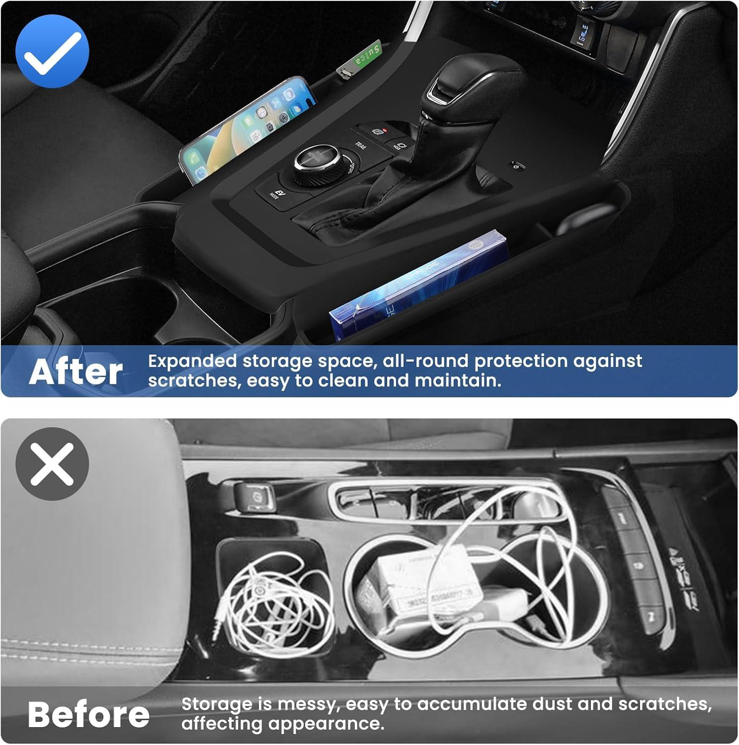 imageAutorder Center Console Organizer for 2021 2022 2023 2024 Toyota Venza Accessories Armrest Storage Box Secondary Insert Tray with 2 Color Mats20192026 Toyota RAV4