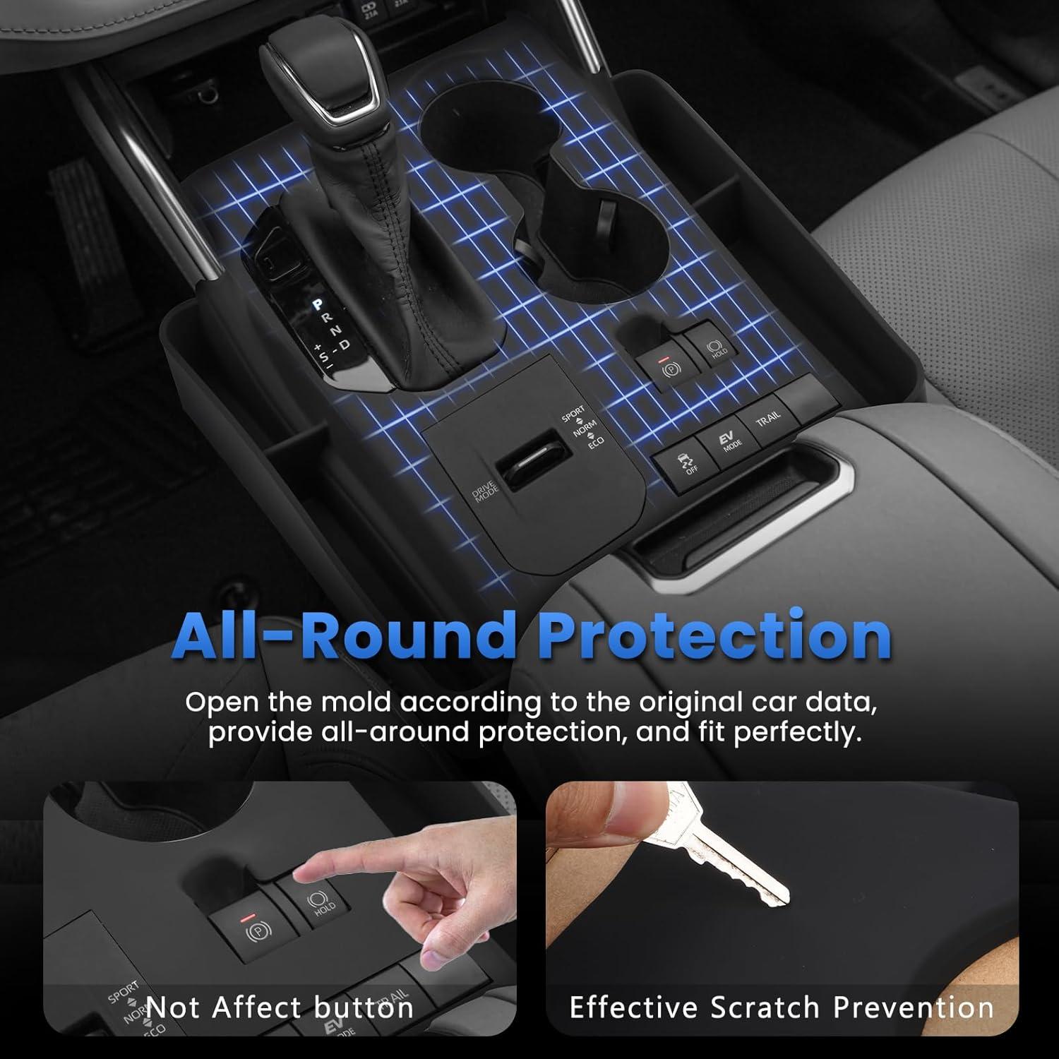 imageAutorder Center Console Organizer for 2021 2022 2023 2024 Toyota Venza Accessories Armrest Storage Box Secondary Insert Tray with 2 Color Mats20202022 Highlander