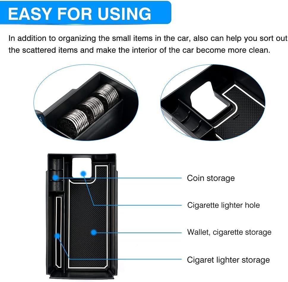 imageAutorder Center Console Organizer for 2021 2022 2023 2024 Toyota Venza Accessories Armrest Storage Box Secondary Insert Tray with 2 Color Mats20212024 Venza