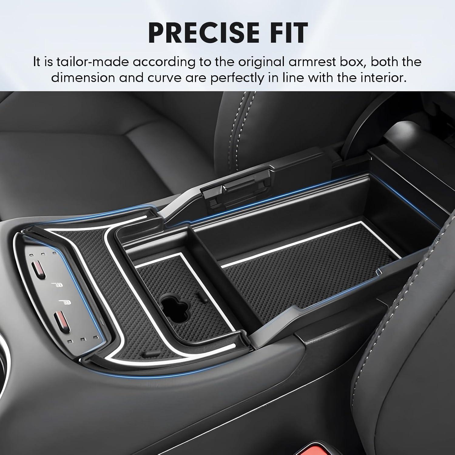 imageAutorder Center Console Organizer for 2021 2022 2023 2024 Toyota Venza Accessories Armrest Storage Box Secondary Insert Tray with 2 Color Mats20212024 Toyota Venza 2PCS