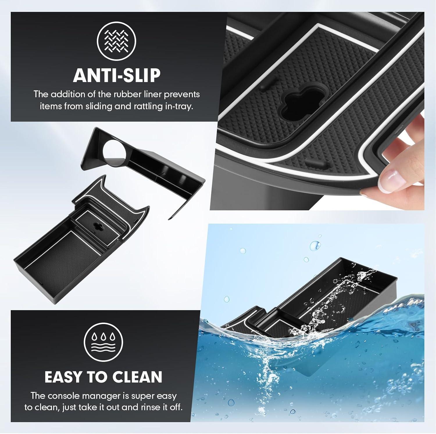 imageAutorder Center Console Organizer for 2021 2022 2023 2024 Toyota Venza Accessories Armrest Storage Box Secondary Insert Tray with 2 Color Mats20212024 Toyota Venza 2PCS