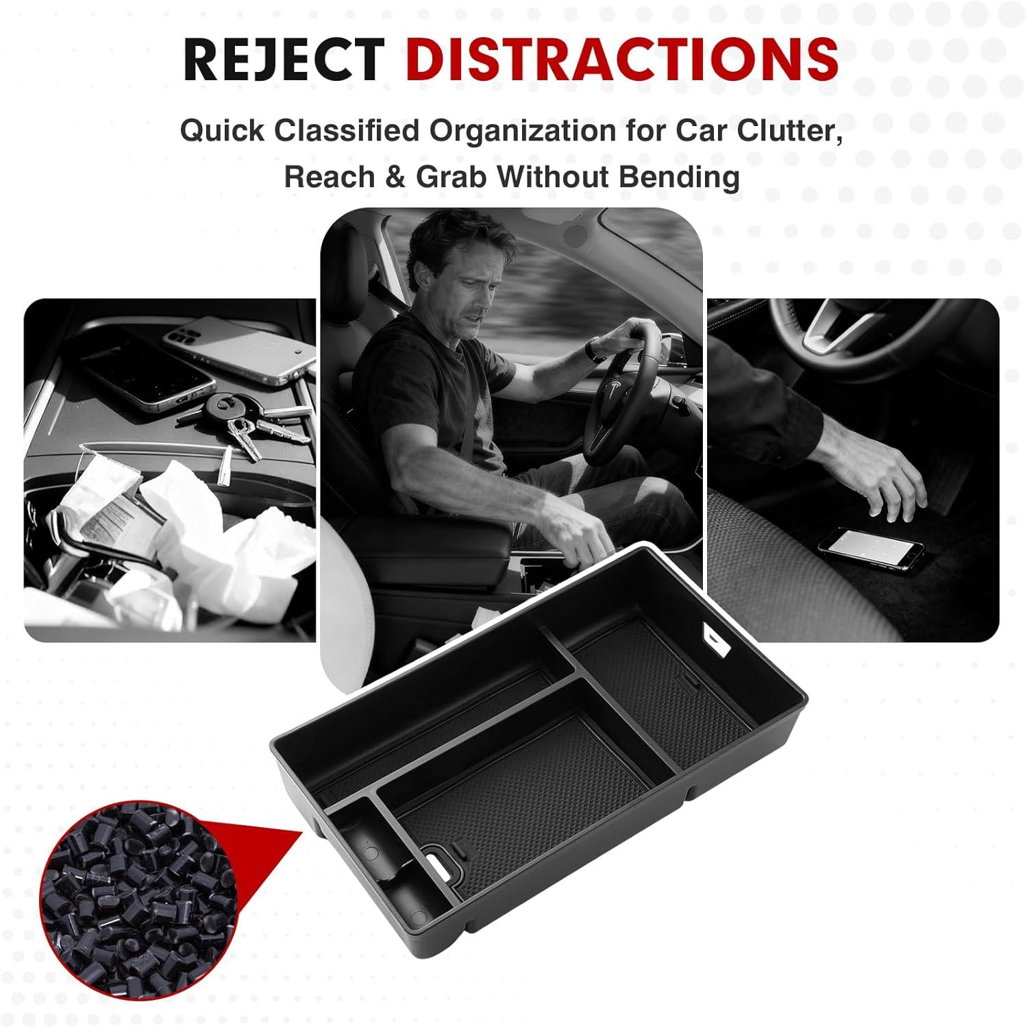 imageAutorder Center Console Organizer for 2021 2022 2023 2024 Toyota Venza Accessories Armrest Storage Box Secondary Insert Tray with 2 Color Mats20222026 Lexus NX 250350350h450h