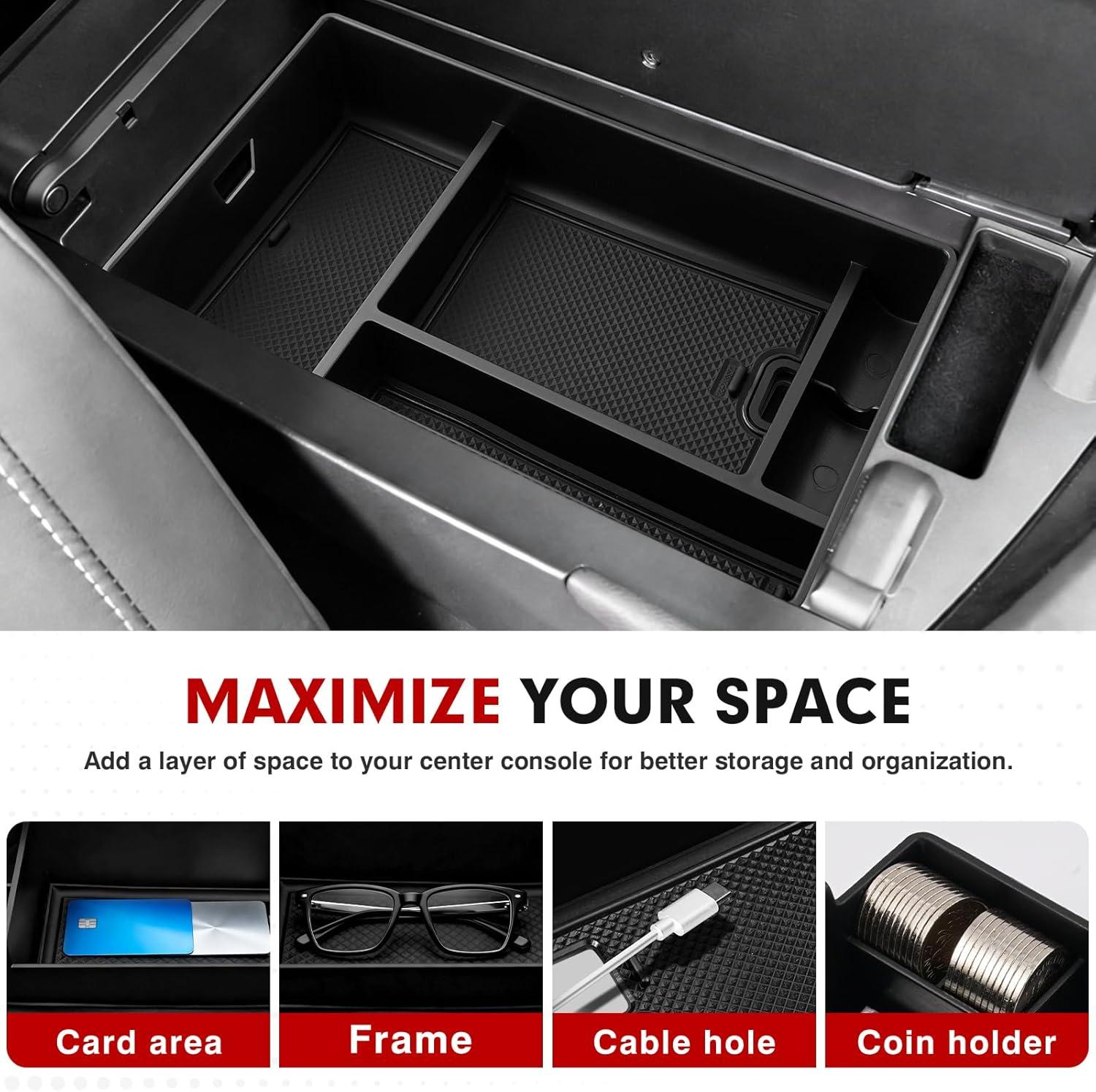imageAutorder Center Console Organizer for 2021 2022 2023 2024 Toyota Venza Accessories Armrest Storage Box Secondary Insert Tray with 2 Color Mats20222026 Lexus NX 250350350h450h
