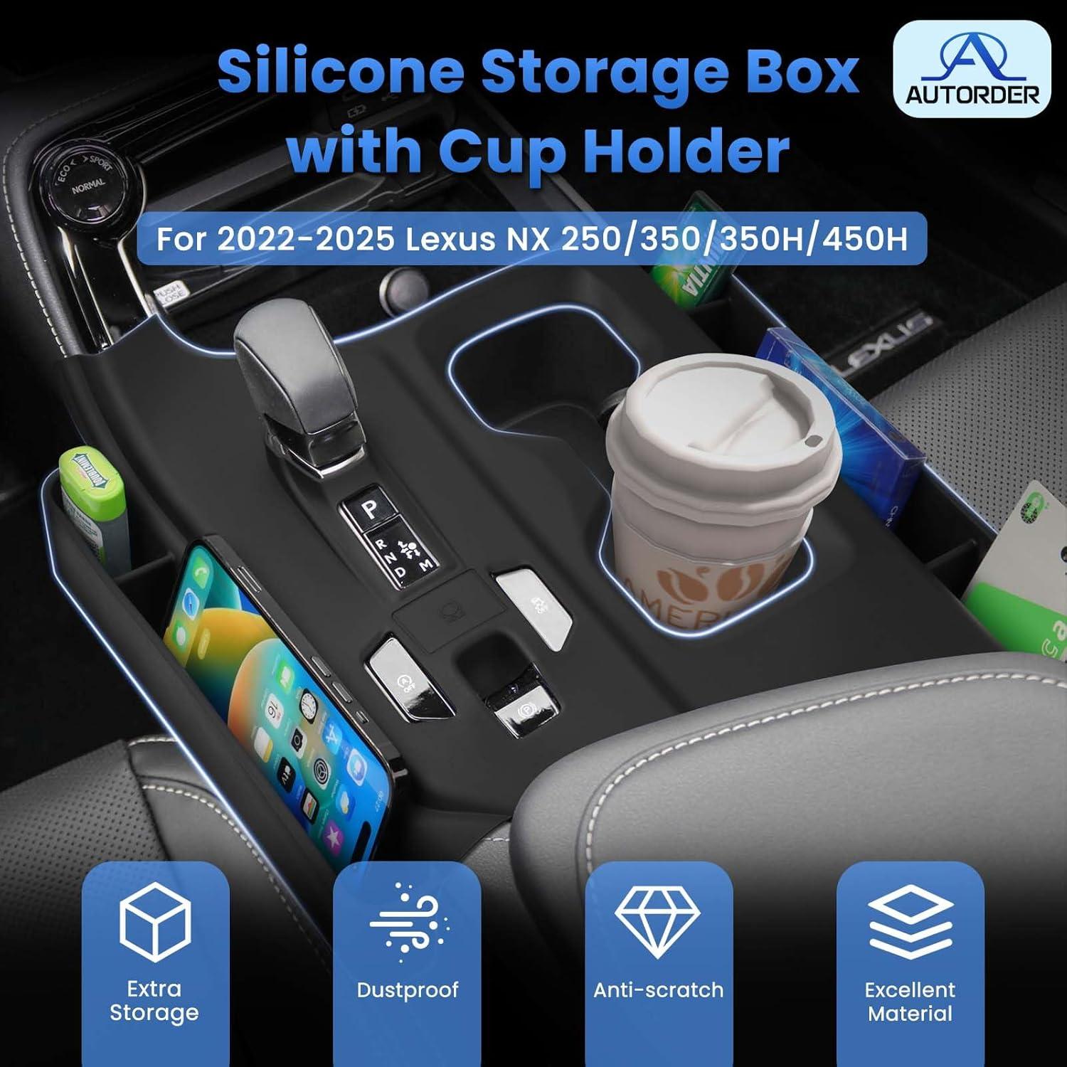 imageAutorder Center Console Organizer for 2021 2022 2023 2024 Toyota Venza Accessories Armrest Storage Box Secondary Insert Tray with 2 Color Mats20222026 NX 250350350h450h
