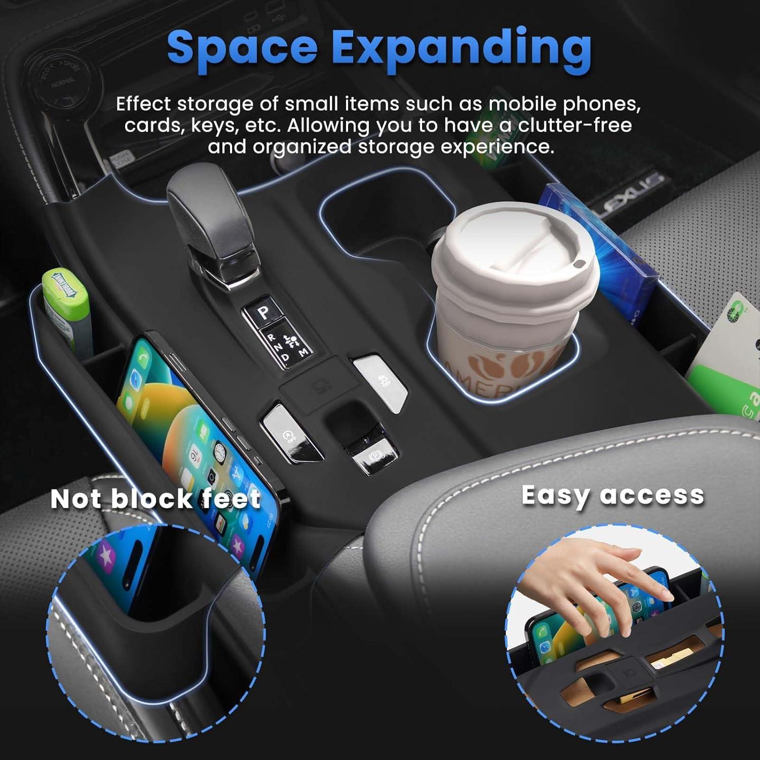 imageAutorder Center Console Organizer for 2021 2022 2023 2024 Toyota Venza Accessories Armrest Storage Box Secondary Insert Tray with 2 Color Mats20222026 NX 250350350h450h