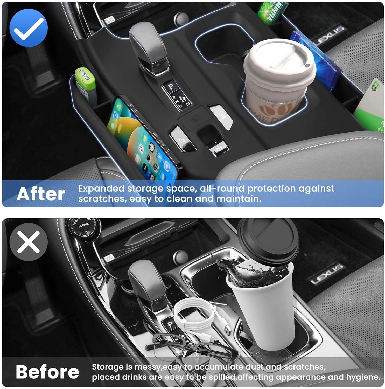 imageAutorder Center Console Organizer for 2021 2022 2023 2024 Toyota Venza Accessories Armrest Storage Box Secondary Insert Tray with 2 Color Mats20222026 NX 250350350h450h