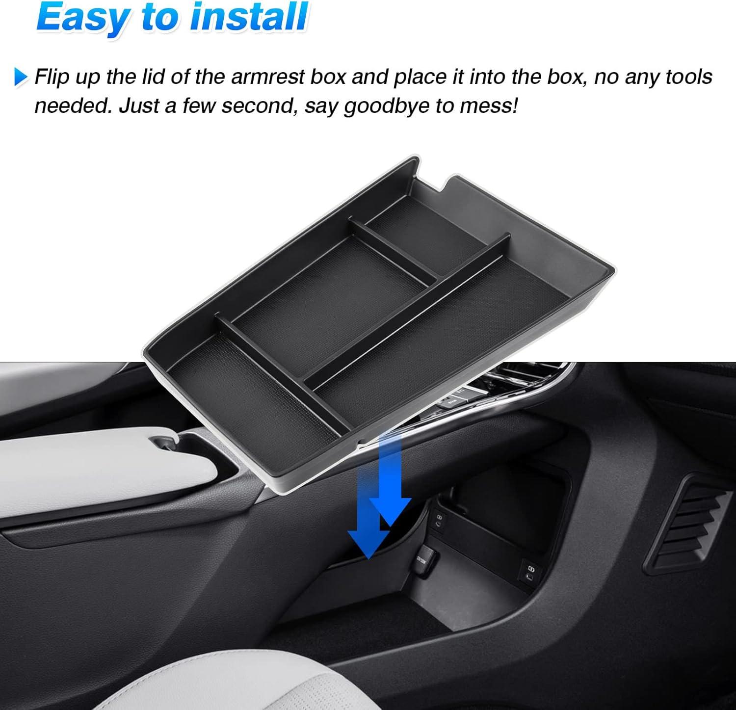 imageAutorder Center Console Organizer for 2021 2022 2023 2024 Toyota Venza Accessories Armrest Storage Box Secondary Insert Tray with 2 Color Mats20232026 Toyota BZ4X