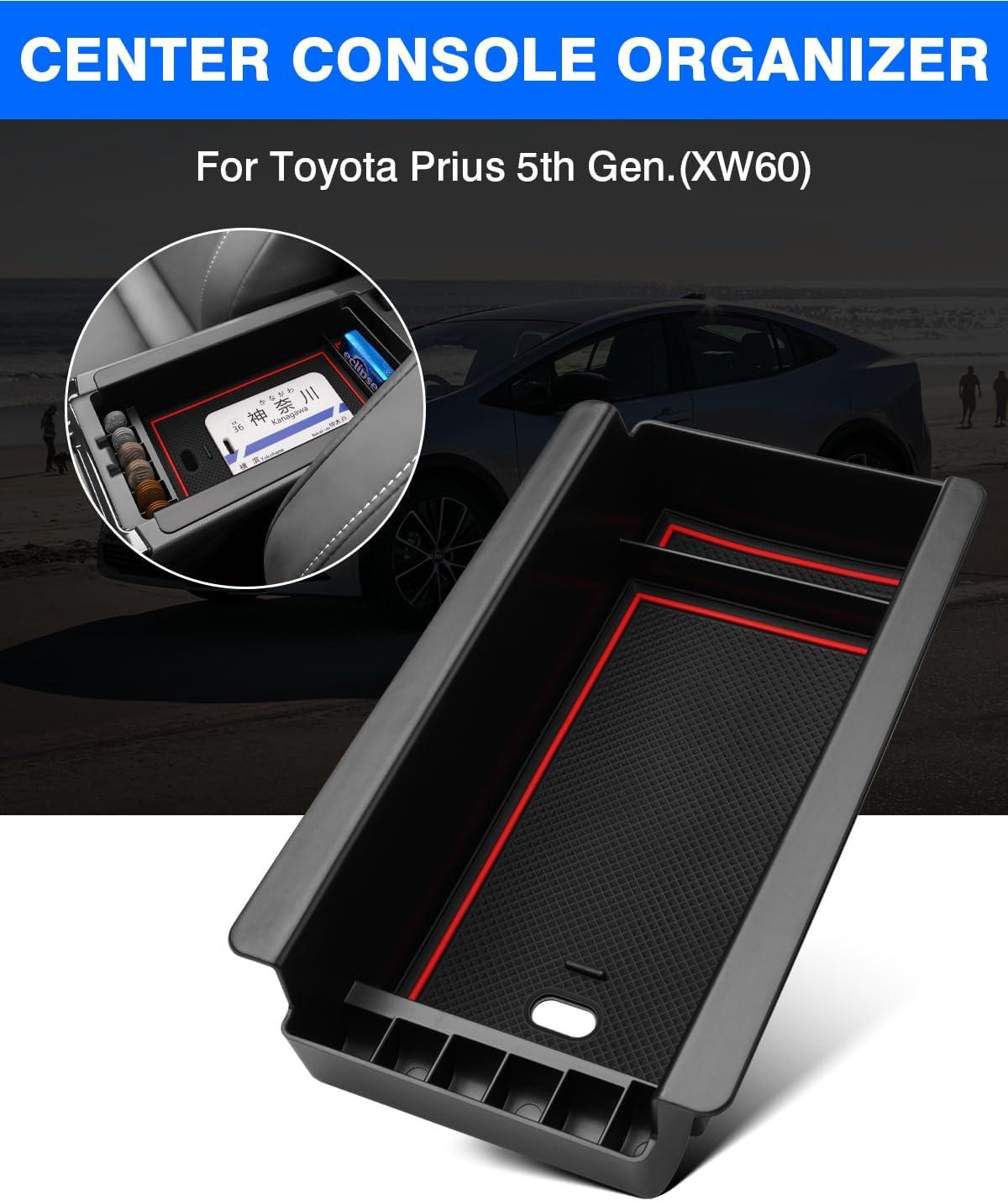 imageAutorder Center Console Organizer for 2021 2022 2023 2024 Toyota Venza Accessories Armrest Storage Box Secondary Insert Tray with 2 Color Mats20232026 Toyota Prius