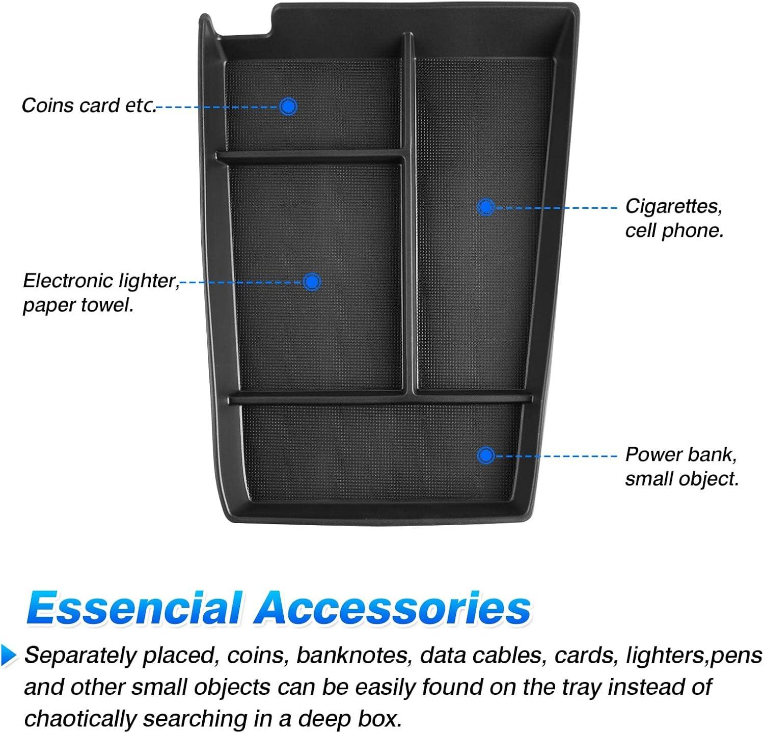 imageAutorder Center Console Organizer for 2021 2022 2023 2024 Toyota Venza Accessories Armrest Storage Box Secondary Insert Tray with 2 Color Mats20232026 Toyota BZ4X