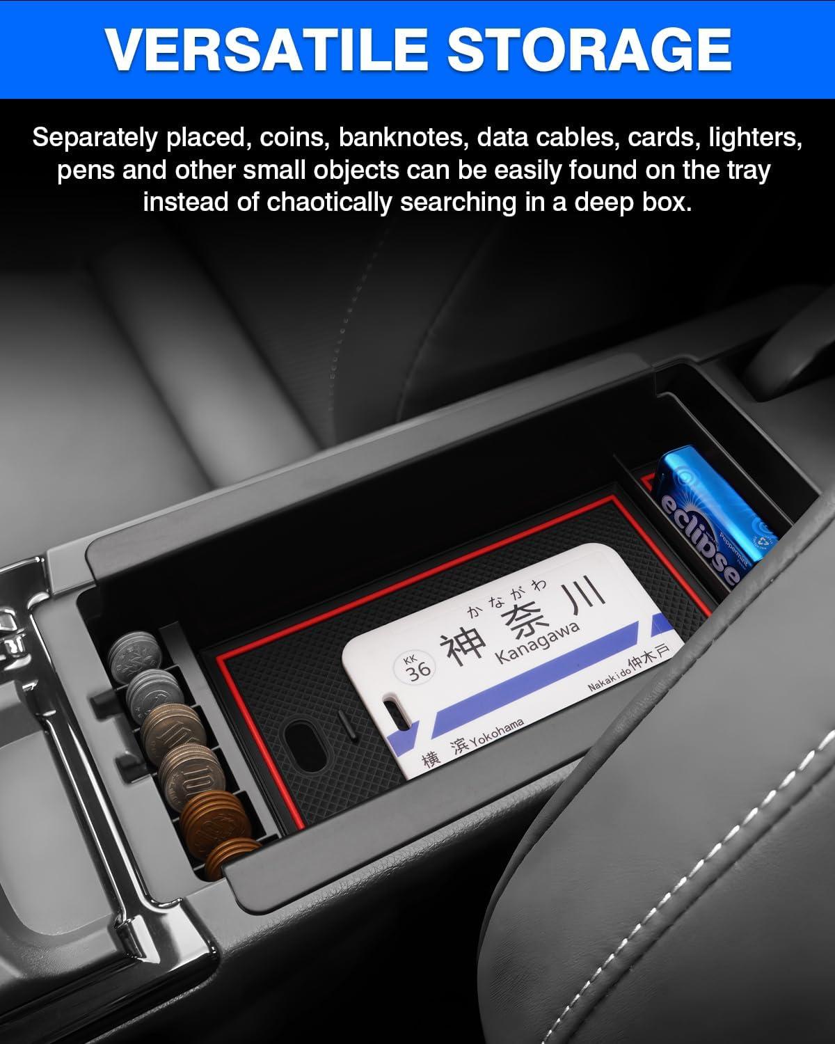 imageAutorder Center Console Organizer for 2021 2022 2023 2024 Toyota Venza Accessories Armrest Storage Box Secondary Insert Tray with 2 Color Mats20232026 Toyota Prius