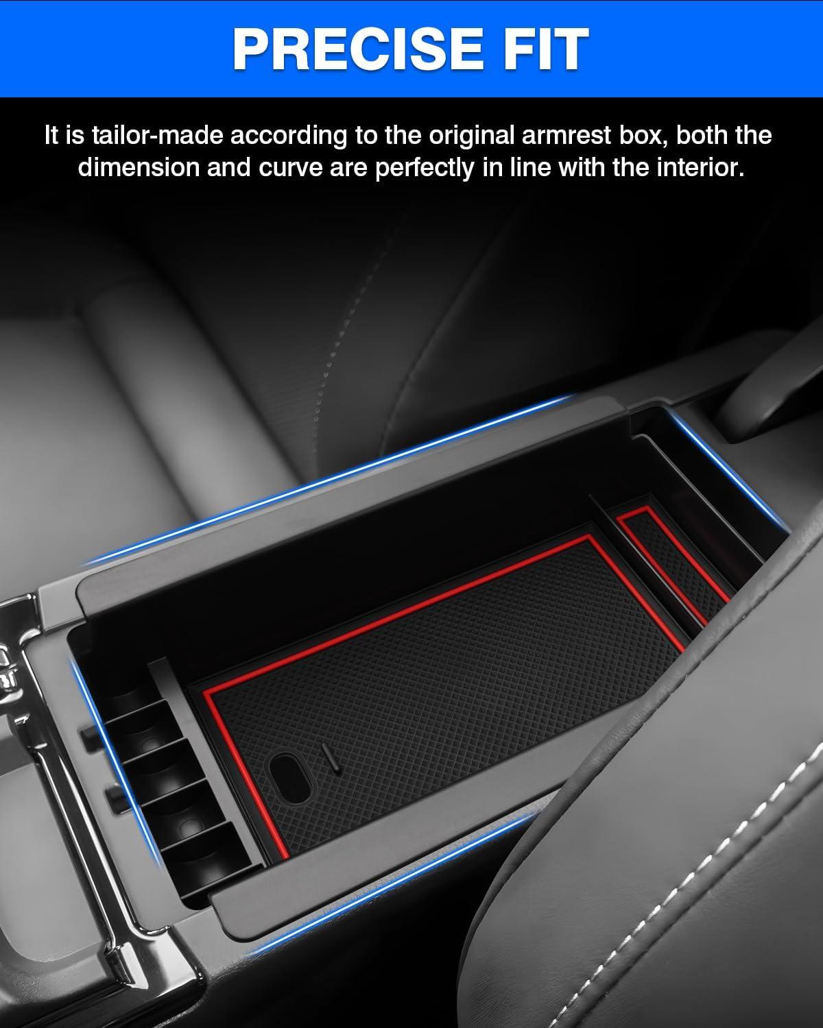 imageAutorder Center Console Organizer for 2021 2022 2023 2024 Toyota Venza Accessories Armrest Storage Box Secondary Insert Tray with 2 Color Mats20232026 Toyota Prius