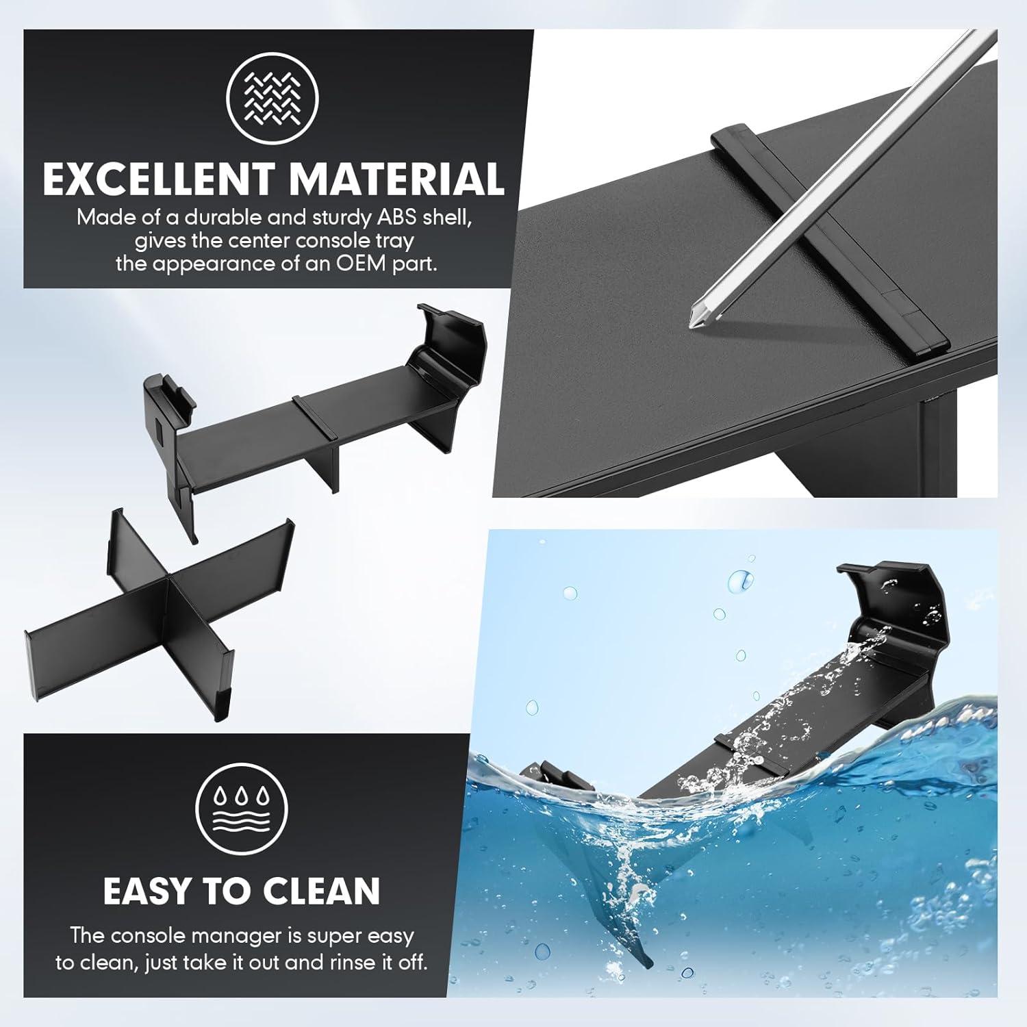 imageAutorder Center Console Organizer for 2021 2022 2023 2024 Toyota Venza Accessories Armrest Storage Box Secondary Insert Tray with 2 Color Mats20242026 Toyota Tacoma 2PCS