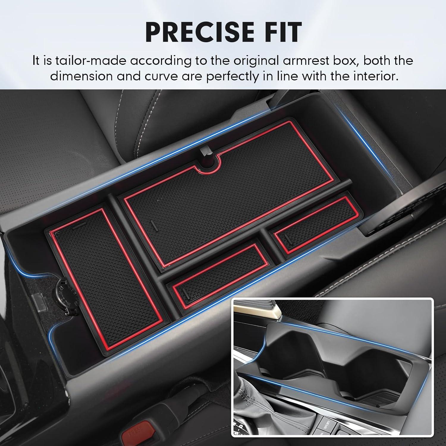 imageAutorder Center Console Organizer for 2021 2022 2023 2024 Toyota Venza Accessories Armrest Storage Box Secondary Insert Tray with 2 Color Mats20252026 Toyota Camry XV80