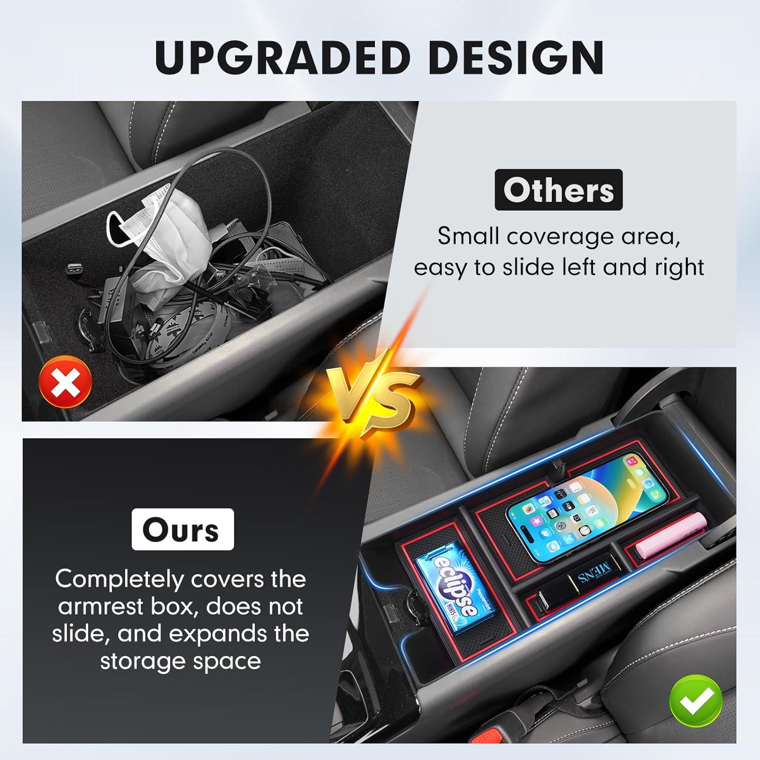 imageAutorder Center Console Organizer for 2021 2022 2023 2024 Toyota Venza Accessories Armrest Storage Box Secondary Insert Tray with 2 Color Mats20252026 Toyota Camry XV80