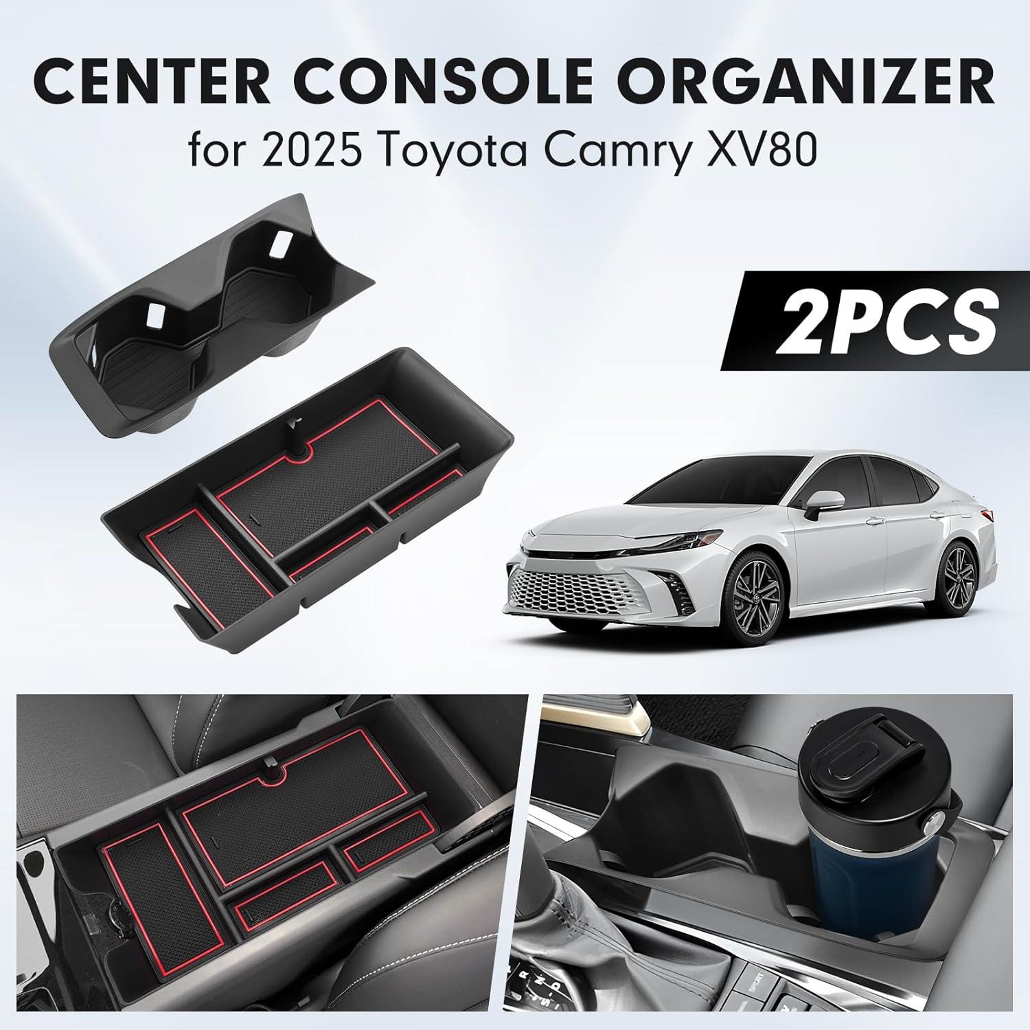 imageAutorder Center Console Organizer for 2021 2022 2023 2024 Toyota Venza Accessories Armrest Storage Box Secondary Insert Tray with 2 Color Mats20252026 Toyota Camry XV80