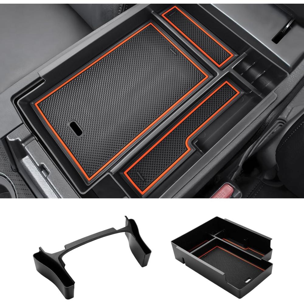 imageAutorder Center Console Organizer for 2021 2022 2023 2024 Toyota Venza Accessories Armrest Storage Box Secondary Insert Tray with 2 Color Mats20102024 Toyota 4Runner 2PCS