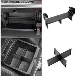 imageAutorder Center Console Organizer for 2021 2022 2023 2024 Toyota Venza Accessories Armrest Storage Box Secondary Insert Tray with 2 Color Mats20242026 Toyota Tacoma 2PCS