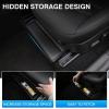 imageAutorder Under Seat Storage Box Organizer for Tesla Model Y 2020 2021 2022 2023 2024 Accessories Underseat Leather Folding Box Insert Tray Passenger Seat Drawer