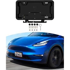 imageAutorder Front License Plate Holder for Tesla Model Y 2020 2021 2022 2023 Accessories License Plate Bracket Mount for Model Y No Drilling Black